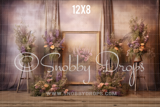 Flowers and Frames Fine Art Fabric Backdrop-Fabric Photography Backdrop-Snobby Drops Fabric Backdrops for Photography, Exclusive Designs by Tara Mapes Photography, Enchanted Eye Creations by Tara Mapes, photography backgrounds, photography backdrops, fast shipping, US backdrops, cheap photography backdrops