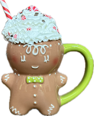 Gingerbread Kiddo Cocoa Mug-Limited Pre Order-Accessories-Snobby Drops Fabric Backdrops for Photography, Exclusive Designs by Tara Mapes Photography, Enchanted Eye Creations by Tara Mapes, photography backgrounds, photography backdrops, fast shipping, US backdrops, cheap photography backdrops