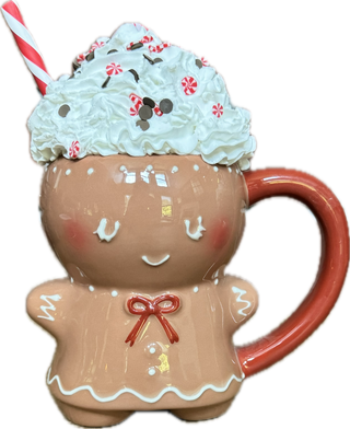 Gingerbread Kiddo Cocoa Mug-Limited Pre Order-Accessories-Snobby Drops Fabric Backdrops for Photography, Exclusive Designs by Tara Mapes Photography, Enchanted Eye Creations by Tara Mapes, photography backgrounds, photography backdrops, fast shipping, US backdrops, cheap photography backdrops