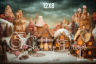 Gingerbread Studio Fabric Backdrop-Fabric Photography Backdrop-Snobby Drops Fabric Backdrops for Photography, Exclusive Designs by Tara Mapes Photography, Enchanted Eye Creations by Tara Mapes, photography backgrounds, photography backdrops, fast shipping, US backdrops, cheap photography backdrops