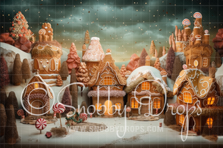 Gingerbread Studio Fabric Backdrop-Fabric Photography Backdrop-Snobby Drops Fabric Backdrops for Photography, Exclusive Designs by Tara Mapes Photography, Enchanted Eye Creations by Tara Mapes, photography backgrounds, photography backdrops, fast shipping, US backdrops, cheap photography backdrops