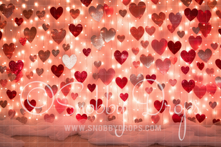 Glitter Hearts Fabric Backdrop-Fabric Photography Backdrop-Snobby Drops Fabric Backdrops for Photography, Exclusive Designs by Tara Mapes Photography, Enchanted Eye Creations by Tara Mapes, photography backgrounds, photography backdrops, fast shipping, US backdrops, cheap photography backdrops