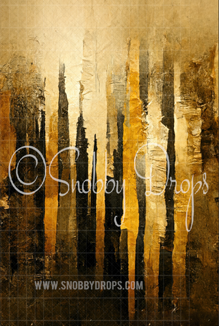 Gold and Black Drips Fine Art Fabric Backdrop Sweep-Fabric Photography Sweep-Snobby Drops Fabric Backdrops for Photography, Exclusive Designs by Tara Mapes Photography, Enchanted Eye Creations by Tara Mapes, photography backgrounds, photography backdrops, fast shipping, US backdrops, cheap photography backdrops