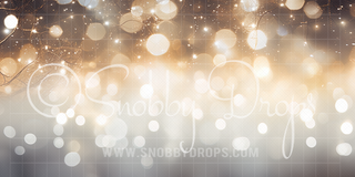 Gold Bokeh Glitter Stars Dance Backdrop-Fabric Photography Backdrop-Snobby Drops Fabric Backdrops for Photography, Exclusive Designs by Tara Mapes Photography, Enchanted Eye Creations by Tara Mapes, photography backgrounds, photography backdrops, fast shipping, US backdrops, cheap photography backdrops