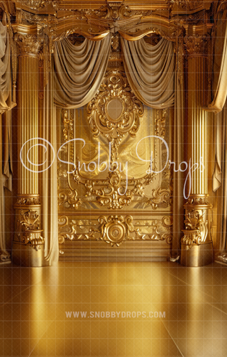 Gold Curtains Backdrop Sweep-Fabric Photography Sweep-Snobby Drops Fabric Backdrops for Photography, Exclusive Designs by Tara Mapes Photography, Enchanted Eye Creations by Tara Mapes, photography backgrounds, photography backdrops, fast shipping, US backdrops, cheap photography backdrops