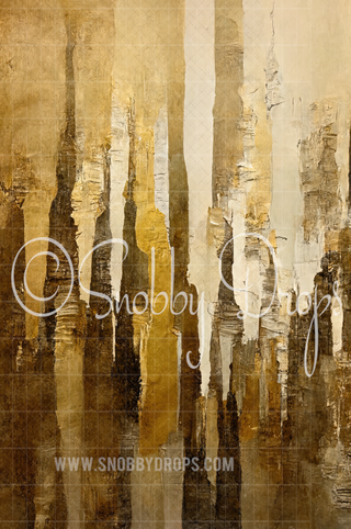 Golden Drips Fine Art Fabric Backdrop Sweep-Fabric Photography Sweep-Snobby Drops Fabric Backdrops for Photography, Exclusive Designs by Tara Mapes Photography, Enchanted Eye Creations by Tara Mapes, photography backgrounds, photography backdrops, fast shipping, US backdrops, cheap photography backdrops