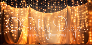 Golden Lights Dance Backdrop-Fabric Photography Backdrop-Snobby Drops Fabric Backdrops for Photography, Exclusive Designs by Tara Mapes Photography, Enchanted Eye Creations by Tara Mapes, photography backgrounds, photography backdrops, fast shipping, US backdrops, cheap photography backdrops