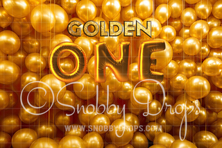 Golden ONE Cake Smash Fabric Tot Drop-Fabric Photography Tot Drop-Snobby Drops Fabric Backdrops for Photography, Exclusive Designs by Tara Mapes Photography, Enchanted Eye Creations by Tara Mapes, photography backgrounds, photography backdrops, fast shipping, US backdrops, cheap photography backdrops