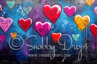 Graffiti Hearts Valentine Fabric Backdrop-Fabric Photography Backdrop-Snobby Drops Fabric Backdrops for Photography, Exclusive Designs by Tara Mapes Photography, Enchanted Eye Creations by Tara Mapes, photography backgrounds, photography backdrops, fast shipping, US backdrops, cheap photography backdrops