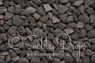 Gray Cobblestone Fabric Floor-Fabric Floor-Snobby Drops Fabric Backdrops for Photography, Exclusive Designs by Tara Mapes Photography, Enchanted Eye Creations by Tara Mapes, photography backgrounds, photography backdrops, fast shipping, US backdrops, cheap photography backdrops
