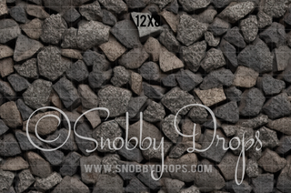 Gray Cobblestone Floor-Floor-Snobby Drops Fabric Backdrops for Photography, Exclusive Designs by Tara Mapes Photography, Enchanted Eye Creations by Tara Mapes, photography backgrounds, photography backdrops, fast shipping, US backdrops, cheap photography backdrops
