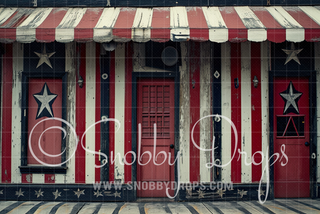 Grunge Circus Storefront Fabric Backdrop-Fabric Photography Backdrop-Snobby Drops Fabric Backdrops for Photography, Exclusive Designs by Tara Mapes Photography, Enchanted Eye Creations by Tara Mapes, photography backgrounds, photography backdrops, fast shipping, US backdrops, cheap photography backdrops