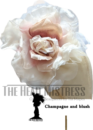 Handmade Big Bloom Flower Fascinator 10 inch-Accessories-Snobby Drops Fabric Backdrops for Photography, Exclusive Designs by Tara Mapes Photography, Enchanted Eye Creations by Tara Mapes, photography backgrounds, photography backdrops, fast shipping, US backdrops, cheap photography backdrops