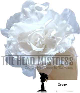 Handmade Big Bloom Flower Fascinator 10 inch-Accessories-Snobby Drops Fabric Backdrops for Photography, Exclusive Designs by Tara Mapes Photography, Enchanted Eye Creations by Tara Mapes, photography backgrounds, photography backdrops, fast shipping, US backdrops, cheap photography backdrops