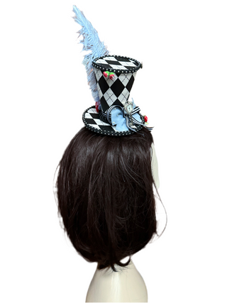 Handmade Mini Alice in Wonderland Top Hat-Accessories-Snobby Drops Fabric Backdrops for Photography, Exclusive Designs by Tara Mapes Photography, Enchanted Eye Creations by Tara Mapes, photography backgrounds, photography backdrops, fast shipping, US backdrops, cheap photography backdrops