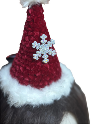 Handmade Red Enchanted Santa Hat-Accessories-Snobby Drops Fabric Backdrops for Photography, Exclusive Designs by Tara Mapes Photography, Enchanted Eye Creations by Tara Mapes, photography backgrounds, photography backdrops, fast shipping, US backdrops, cheap photography backdrops