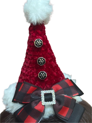 Handmade Red Enchanted Santa Hat-Accessories-Snobby Drops Fabric Backdrops for Photography, Exclusive Designs by Tara Mapes Photography, Enchanted Eye Creations by Tara Mapes, photography backgrounds, photography backdrops, fast shipping, US backdrops, cheap photography backdrops