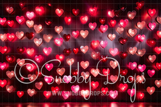 Heart Lights Fabric Backdrop-Fabric Photography Backdrop-Snobby Drops Fabric Backdrops for Photography, Exclusive Designs by Tara Mapes Photography, Enchanted Eye Creations by Tara Mapes, photography backgrounds, photography backdrops, fast shipping, US backdrops, cheap photography backdrops