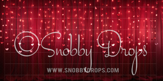 Heart Twinkle Lights Red Dance Backdrop-Fabric Photography Backdrop-Snobby Drops Fabric Backdrops for Photography, Exclusive Designs by Tara Mapes Photography, Enchanted Eye Creations by Tara Mapes, photography backgrounds, photography backdrops, fast shipping, US backdrops, cheap photography backdrops