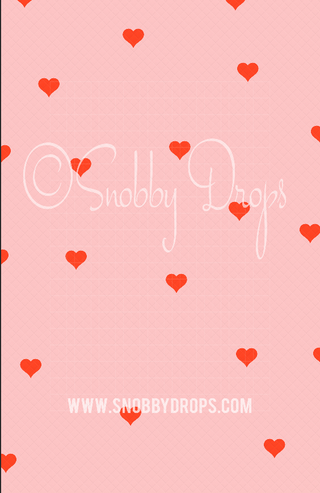 Hearts on Pink Fabric Backdrop Sweep-Fabric Photography Sweep-Snobby Drops Fabric Backdrops for Photography, Exclusive Designs by Tara Mapes Photography, Enchanted Eye Creations by Tara Mapes, photography backgrounds, photography backdrops, fast shipping, US backdrops, cheap photography backdrops