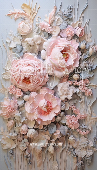 Hush Painterly Floral Fabric Backdrop Sweep-Fabric Photography Sweep-Snobby Drops Fabric Backdrops for Photography, Exclusive Designs by Tara Mapes Photography, Enchanted Eye Creations by Tara Mapes, photography backgrounds, photography backdrops, fast shipping, US backdrops, cheap photography backdrops