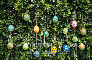 Ivy Easter Egg Wall Fabric Backdrop-Fabric Photography Backdrop-Snobby Drops Fabric Backdrops for Photography, Exclusive Designs by Tara Mapes Photography, Enchanted Eye Creations by Tara Mapes, photography backgrounds, photography backdrops, fast shipping, US backdrops, cheap photography backdrops