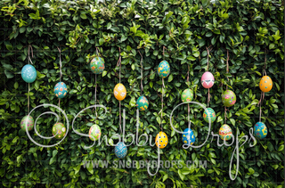 Ivy Easter Egg Wall Fabric Backdrop-Fabric Photography Backdrop-Snobby Drops Fabric Backdrops for Photography, Exclusive Designs by Tara Mapes Photography, Enchanted Eye Creations by Tara Mapes, photography backgrounds, photography backdrops, fast shipping, US backdrops, cheap photography backdrops