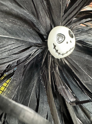 Jack Skellington Feather Fascinator-Accessories-Snobby Drops Fabric Backdrops for Photography, Exclusive Designs by Tara Mapes Photography, Enchanted Eye Creations by Tara Mapes, photography backgrounds, photography backdrops, fast shipping, US backdrops, cheap photography backdrops