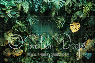 Jungle Leaves Fabric Backdrop-Fabric Photography Backdrop-Snobby Drops Fabric Backdrops for Photography, Exclusive Designs by Tara Mapes Photography, Enchanted Eye Creations by Tara Mapes, photography backgrounds, photography backdrops, fast shipping, US backdrops, cheap photography backdrops