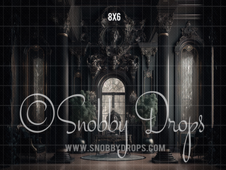 Luxurious Gothic Black Room Fabric Backdrop-Fabric Photography Backdrop-Snobby Drops Fabric Backdrops for Photography, Exclusive Designs by Tara Mapes Photography, Enchanted Eye Creations by Tara Mapes, photography backgrounds, photography backdrops, fast shipping, US backdrops, cheap photography backdrops