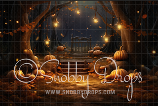 Magical Autumn Fabric Backdrop-Fabric Photography Backdrop-Snobby Drops Fabric Backdrops for Photography, Exclusive Designs by Tara Mapes Photography, Enchanted Eye Creations by Tara Mapes, photography backgrounds, photography backdrops, fast shipping, US backdrops, cheap photography backdrops