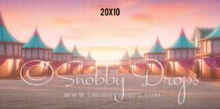 Malibu Doll Beach Carnival Fabric Backdrop-Fabric Photography Backdrop-Snobby Drops Fabric Backdrops for Photography, Exclusive Designs by Tara Mapes Photography, Enchanted Eye Creations by Tara Mapes, photography backgrounds, photography backdrops, fast shipping, US backdrops, cheap photography backdrops