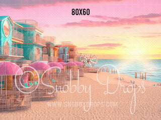 Malibu Doll Beach Fabric Backdrop 5-Fabric Photography Backdrop-Snobby Drops Fabric Backdrops for Photography, Exclusive Designs by Tara Mapes Photography, Enchanted Eye Creations by Tara Mapes, photography backgrounds, photography backdrops, fast shipping, US backdrops, cheap photography backdrops