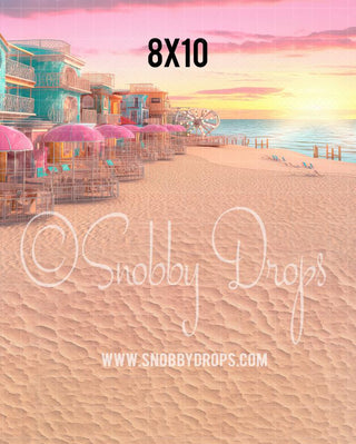 Malibu Doll Beach Fabric Backdrop Sweep-Fabric Photography Backdrop-Snobby Drops Fabric Backdrops for Photography, Exclusive Designs by Tara Mapes Photography, Enchanted Eye Creations by Tara Mapes, photography backgrounds, photography backdrops, fast shipping, US backdrops, cheap photography backdrops
