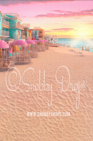 Malibu Doll Beach Fabric Backdrop Sweep-Fabric Photography Sweep-Snobby Drops Fabric Backdrops for Photography, Exclusive Designs by Tara Mapes Photography, Enchanted Eye Creations by Tara Mapes, photography backgrounds, photography backdrops, fast shipping, US backdrops, cheap photography backdrops