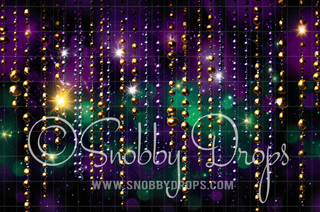Mardi Gras Beads Fabric Backdrop-Fabric Photography Backdrop-Snobby Drops Fabric Backdrops for Photography, Exclusive Designs by Tara Mapes Photography, Enchanted Eye Creations by Tara Mapes, photography backgrounds, photography backdrops, fast shipping, US backdrops, cheap photography backdrops