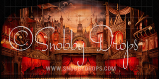 Moulin Theater Fabric Event Backdrop-Fabric Photography Backdrop-Snobby Drops Fabric Backdrops for Photography, Exclusive Designs by Tara Mapes Photography, Enchanted Eye Creations by Tara Mapes, photography backgrounds, photography backdrops, fast shipping, US backdrops, cheap photography backdrops