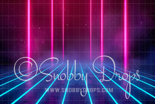 Neon Glowing Laser Lines 80s Themed Fabric Backdrop-Fabric Photography Backdrop-Snobby Drops Fabric Backdrops for Photography, Exclusive Designs by Tara Mapes Photography, Enchanted Eye Creations by Tara Mapes, photography backgrounds, photography backdrops, fast shipping, US backdrops, cheap photography backdrops