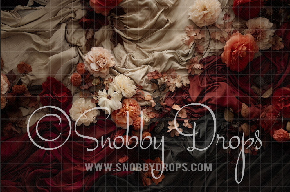 Snobby Neutral Fabric and Flower Wall Fine Art Fabric Backdrop by Snobby ...