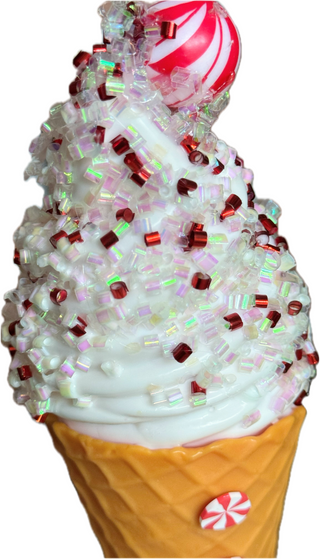 NEW!! Peppermint Christmas Cone Ice Cream Prop-Accessories-Snobby Drops Fabric Backdrops for Photography, Exclusive Designs by Tara Mapes Photography, Enchanted Eye Creations by Tara Mapes, photography backgrounds, photography backdrops, fast shipping, US backdrops, cheap photography backdrops