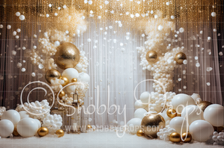 New Year's Eve Celebration Fabric Backdrop-Fabric Photography Backdrop-Snobby Drops Fabric Backdrops for Photography, Exclusive Designs by Tara Mapes Photography, Enchanted Eye Creations by Tara Mapes, photography backgrounds, photography backdrops, fast shipping, US backdrops, cheap photography backdrops