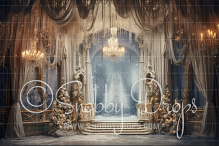 Nutcracker Castle Realm Fabric Backdrop-Fabric Photography Backdrop-Snobby Drops Fabric Backdrops for Photography, Exclusive Designs by Tara Mapes Photography, Enchanted Eye Creations by Tara Mapes, photography backgrounds, photography backdrops, fast shipping, US backdrops, cheap photography backdrops