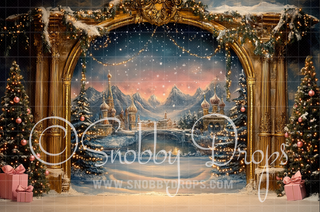 Nutcracker Realm Fabric Backdrop-Fabric Photography Backdrop-Snobby Drops Fabric Backdrops for Photography, Exclusive Designs by Tara Mapes Photography, Enchanted Eye Creations by Tara Mapes, photography backgrounds, photography backdrops, fast shipping, US backdrops, cheap photography backdrops