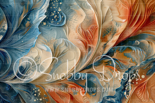 Oceanic Abstract Fabric Backdrop-Fabric Photography Backdrop-Snobby Drops Fabric Backdrops for Photography, Exclusive Designs by Tara Mapes Photography, Enchanted Eye Creations by Tara Mapes, photography backgrounds, photography backdrops, fast shipping, US backdrops, cheap photography backdrops