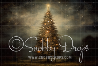 Oh Christmas Tree Fabric Backdrop | Nostalgia Collection-Fabric Photography Backdrop-Snobby Drops Fabric Backdrops for Photography, Exclusive Designs by Tara Mapes Photography, Enchanted Eye Creations by Tara Mapes, photography backgrounds, photography backdrops, fast shipping, US backdrops, cheap photography backdrops