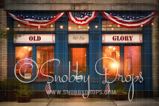 Old Glory - Fourth of July Shop Fabric Backdrop - Patriotic Store Fabric Backdrop-Fabric Photography Backdrop-Snobby Drops Fabric Backdrops for Photography, Exclusive Designs by Tara Mapes Photography, Enchanted Eye Creations by Tara Mapes, photography backgrounds, photography backdrops, fast shipping, US backdrops, cheap photography backdrops
