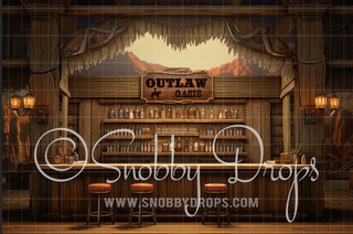 Outlaw Oasis Old West Saloon Fabric Backdrop-Fabric Photography Backdrop-Snobby Drops Fabric Backdrops for Photography, Exclusive Designs by Tara Mapes Photography, Enchanted Eye Creations by Tara Mapes, photography backgrounds, photography backdrops, fast shipping, US backdrops, cheap photography backdrops