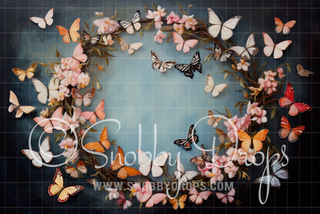 Painterly Butterfly Newborn Fabric Wee Drop-Fabric Photography Backdrop-Snobby Drops Fabric Backdrops for Photography, Exclusive Designs by Tara Mapes Photography, Enchanted Eye Creations by Tara Mapes, photography backgrounds, photography backdrops, fast shipping, US backdrops, cheap photography backdrops