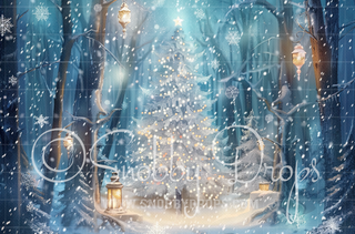 Painterly Snowy Christmas Fabric Backdrop-Fabric Photography Backdrop-Snobby Drops Fabric Backdrops for Photography, Exclusive Designs by Tara Mapes Photography, Enchanted Eye Creations by Tara Mapes, photography backgrounds, photography backdrops, fast shipping, US backdrops, cheap photography backdrops