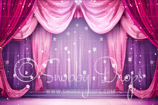 Painterly Stars Pink and Purple Pastel Circus Tent Fabric Backdrop-Fabric Photography Backdrop-Snobby Drops Fabric Backdrops for Photography, Exclusive Designs by Tara Mapes Photography, Enchanted Eye Creations by Tara Mapes, photography backgrounds, photography backdrops, fast shipping, US backdrops, cheap photography backdrops
